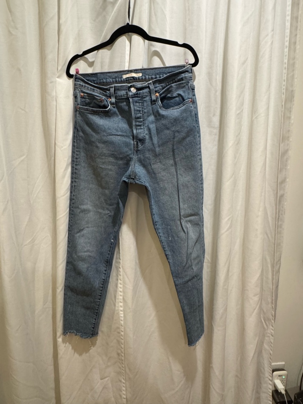 Levi's Women's High-Rise Wedgie Jeans in Medium Blue Denim